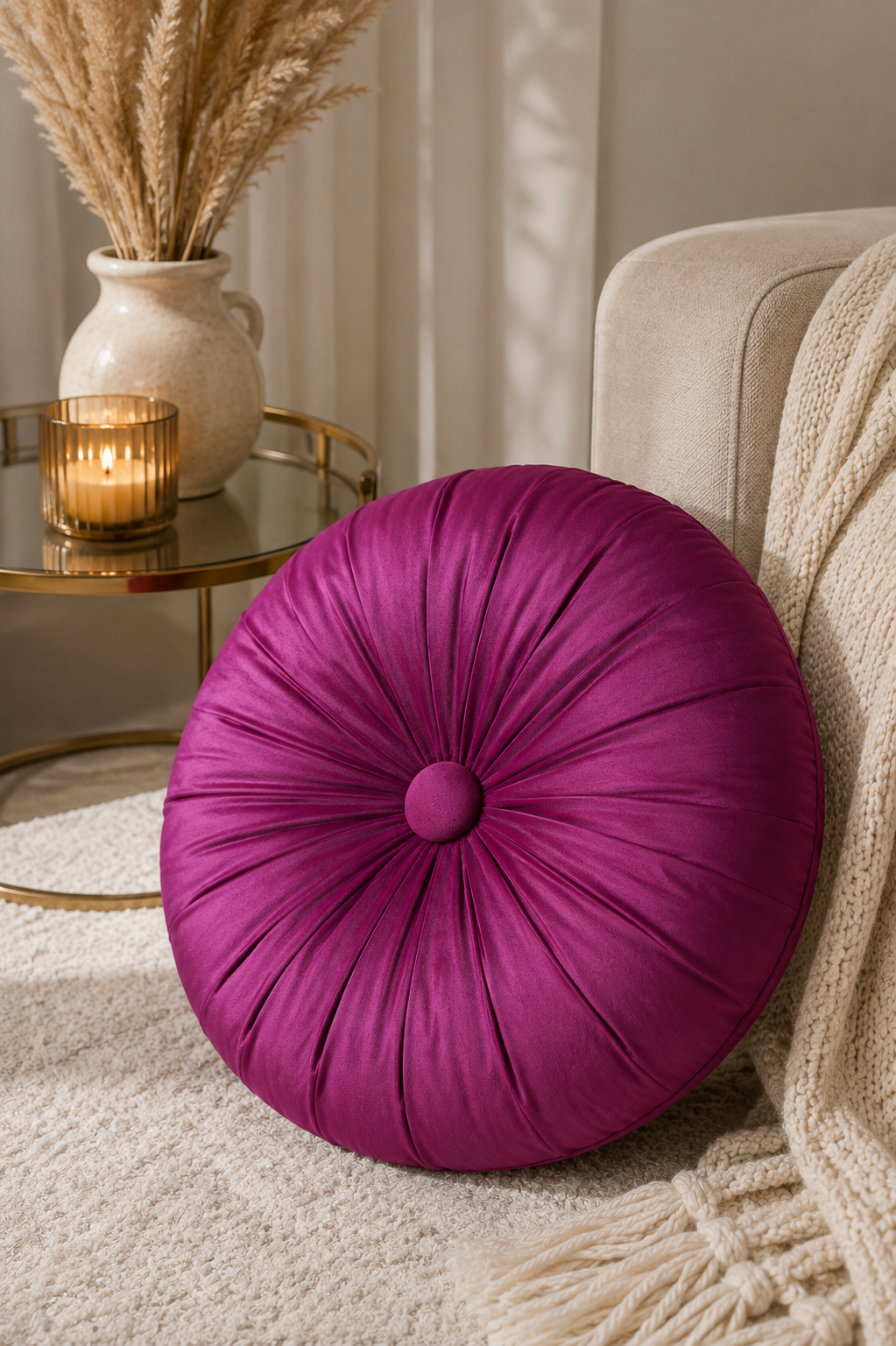 Luxury Round Velvet Cushion